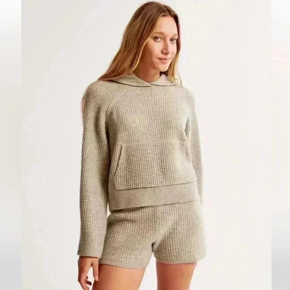 NWT Abercrombie & Fitch: The A&F Lounge Coll. XXS (fits like a S) Pink Hoodie - Picture 7 of 8